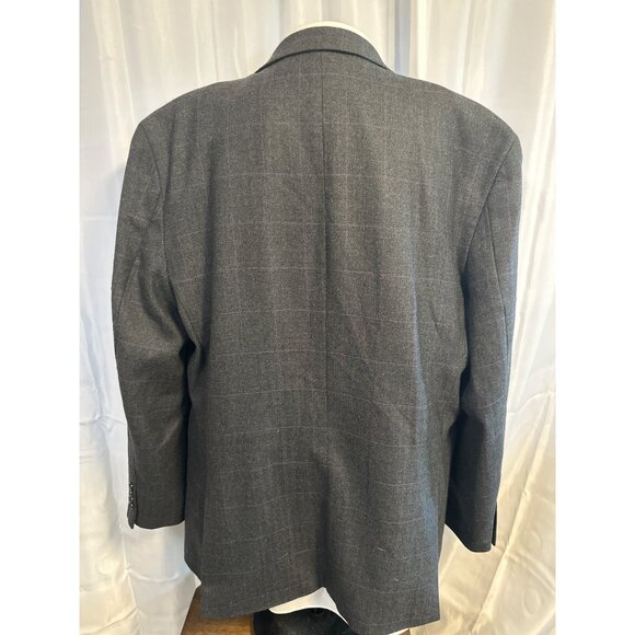 Sean John Mens Double-Breasted Blazer Gray Wool Blend Large - Picture 9 of 10